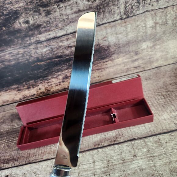 Arthur Court 12" Bread Knife Box Grapes Pattern Grapevine Leaves Handle VTG NOS - Picture 6 of 10